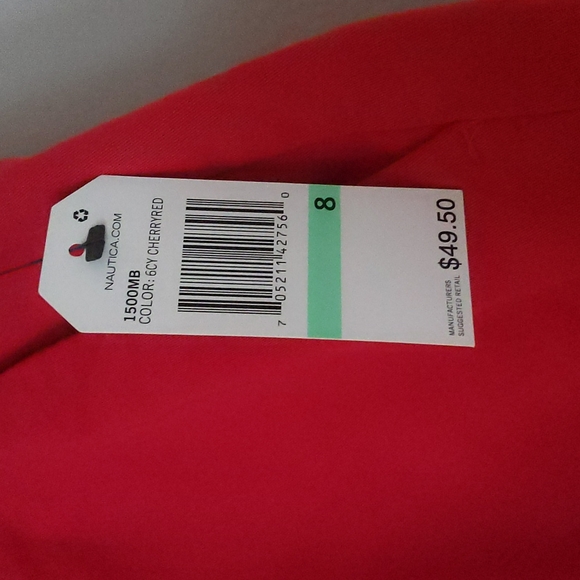 Nautica Red Shorts 5" Inseam size 8 NWT - Picture 8 of 9